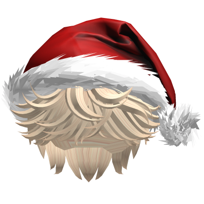 Messy Fluffy Blonde Hair a Santa Hat Y2k