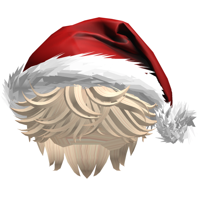 Messy Fluffy Blonde Hair a Santa Hat Y2k