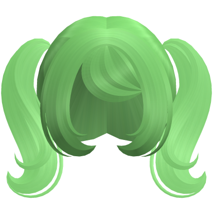Cute Dolly Curly Pigtails (Green) Roblox item