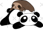 Panda and sloths group