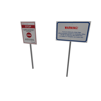 USA/Canada Border Signs [DO NOT ENTER]
