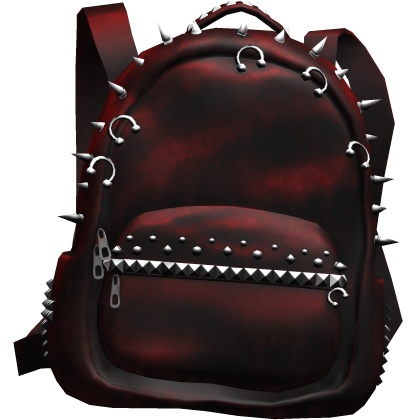 3.0 Grunge Emo Studded BackBag Red