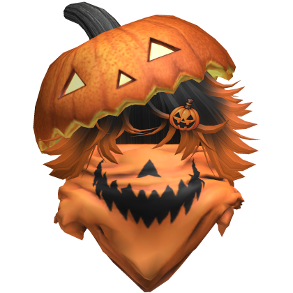 Halloween Bandit Pumpkin Top Wavy Orange Hair V1 Roblox item