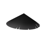 Black Void Samurai Hat - Cartoony Outline