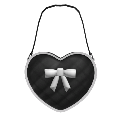 Black Heart Purse w White Bow