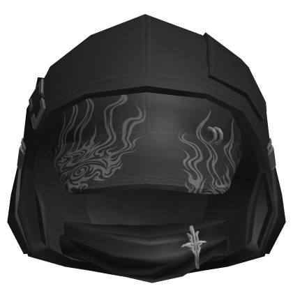 Black Emo Boy Hood Grey Flame Bandana Cap