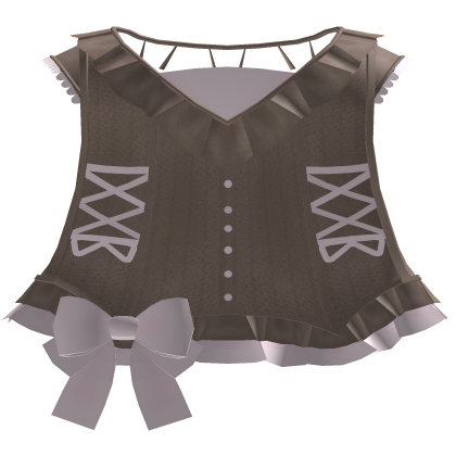 Cute School Doll Ruffled Dress In Choco n Pink