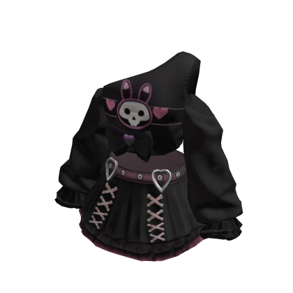 Black Kawaii Bowdream Dollcore Shirt&Skirt