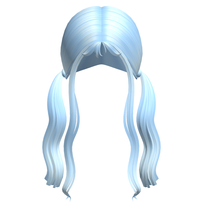 -',ৎ Wavy Willow Pigtails in Soft Blue