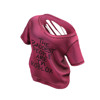 Y2K Hot Pink Off-Shoulder Ripped Popstar Tee