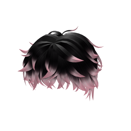 💯 Fluffy Messy Emo Boy Hair (Pink) Roblox item
