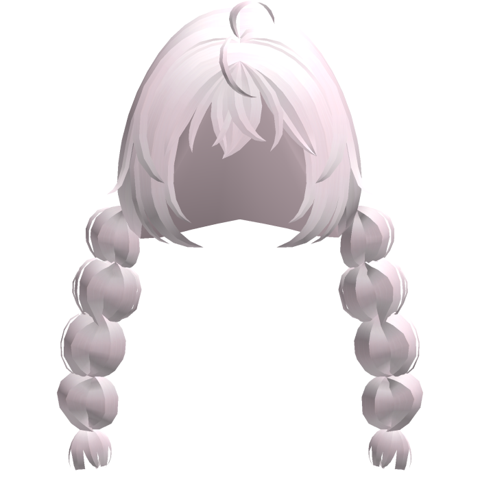 pastel pink kawaii anime bobble braids