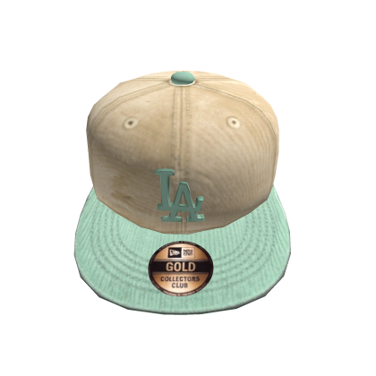 Pastel Mint Retro LA Streetwear Y2K Fitted Cap