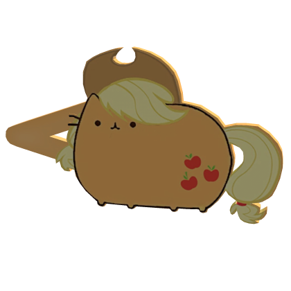 ♡ cutesy mlp pusheen applejack hair clip Roblox item