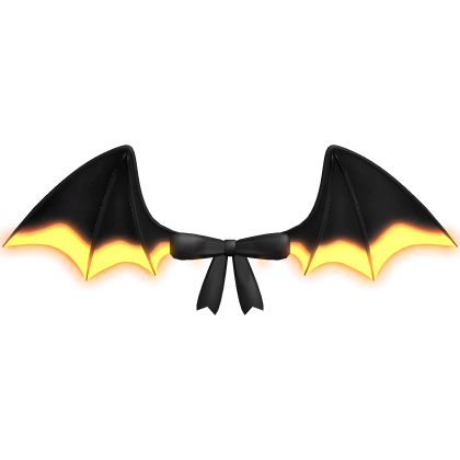 ♡ : [ GLOWING ] orange vampire bat wings emissive