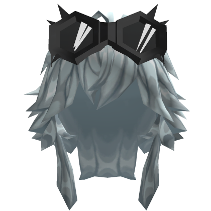 White Anime Hair w Glasses {🕶} Roblox item