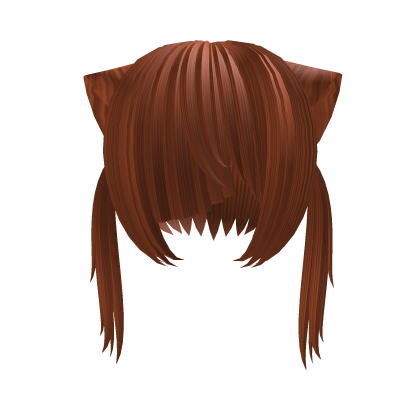 🖤꒱orange kitty razor bangs messy vampire pigtails