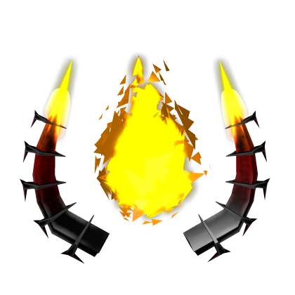 GLOWING Emissive Fiery Horns Roblox item