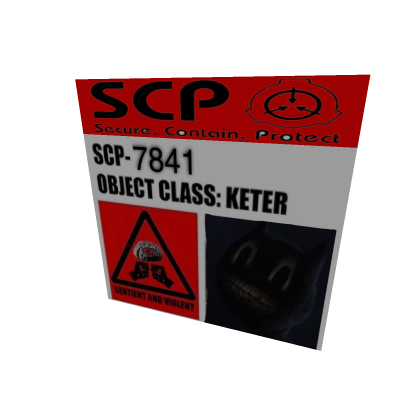 SCP Cartoon Cat Label