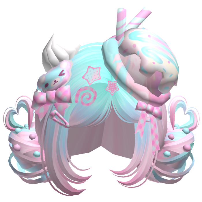 ♡ Ice Cream Girly Buns (Cotton Candy)