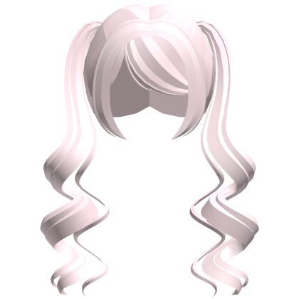  ♡ : dreamy long pink curly pigtails Roblox item