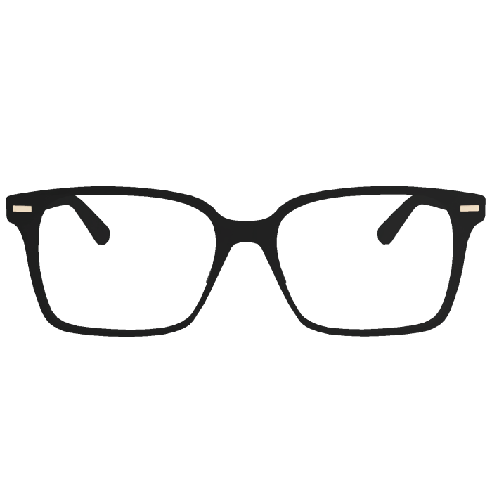 Modern Glossy Black Eyeglass