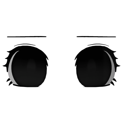 † Emotionless anime eyes black