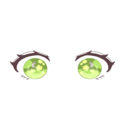 Green chibi eyes Roblox decal