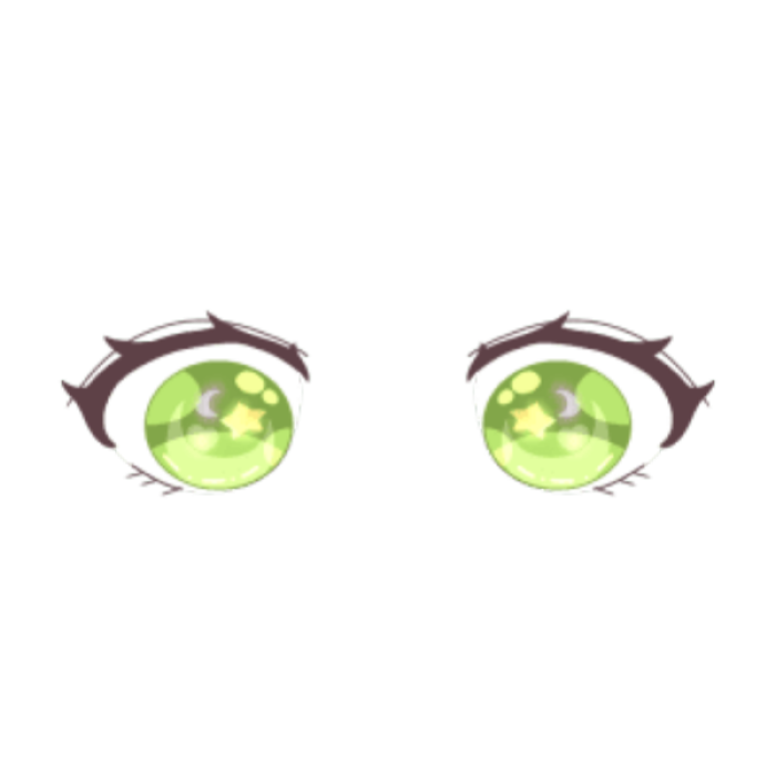 Green chibi eyes Roblox decal
