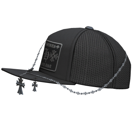 Black Designer Tilted Cap