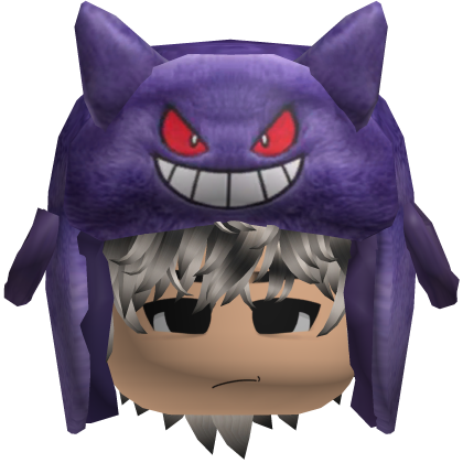 Purple Monster Ushanka w/ Emo Boy Face y2k Hair