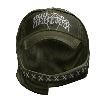 Y2K Hooded Baseball Cap (Green)