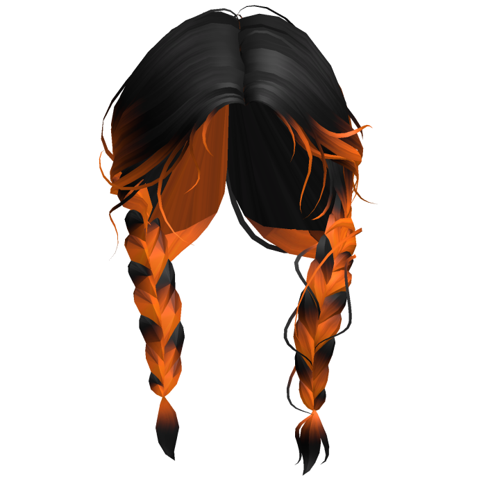 Halloween Black & Orange Messy Braids