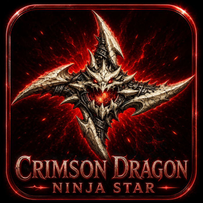 Crimson Dragon Ninja Star Made by Zelgraz preview 2