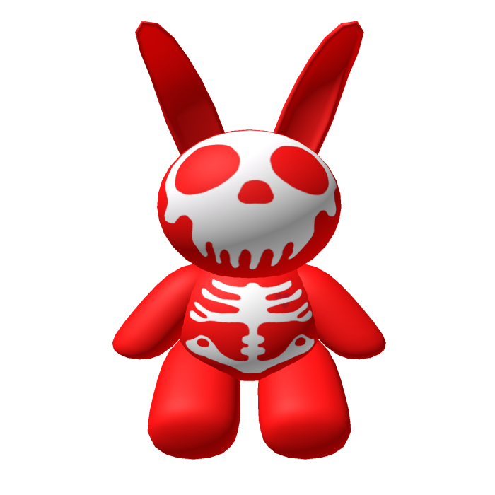 Giant Skeleton Bunny Backpack Red