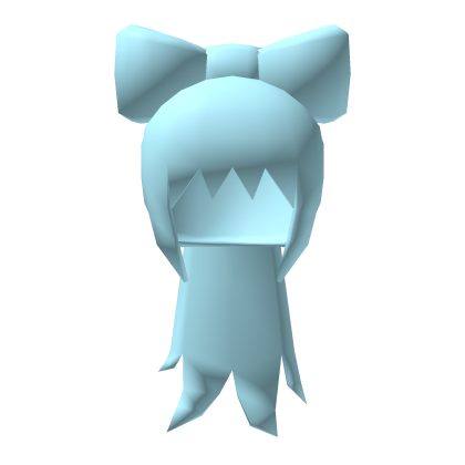 Low Poly Bow Ponytail Blue