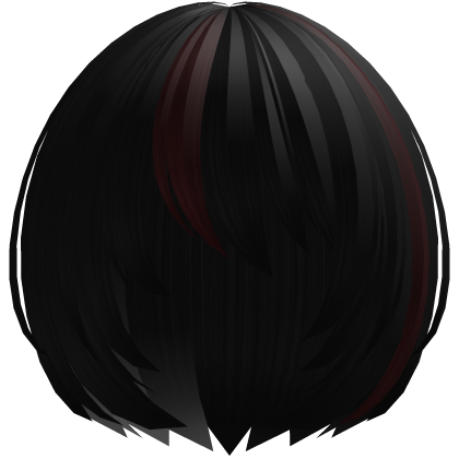 ( ^ × ཀ ) emo anime boy hair moe black & red