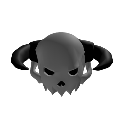 Skull Devil Head Mask Halloween Scary Horns Spooky Roblox item