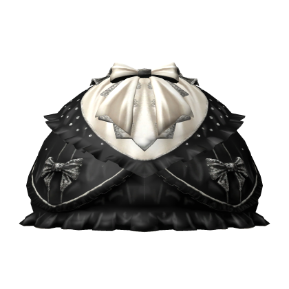 Gothic Rococo Train Back Bustle Skirt Black Roblox item