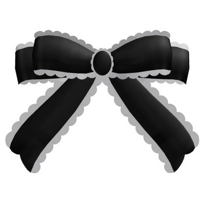 ♡ : dainty lace princess bow ୨୧ black Roblox item