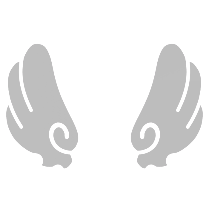 ♡ Cute Upward Sticker Angel Wings in Grey