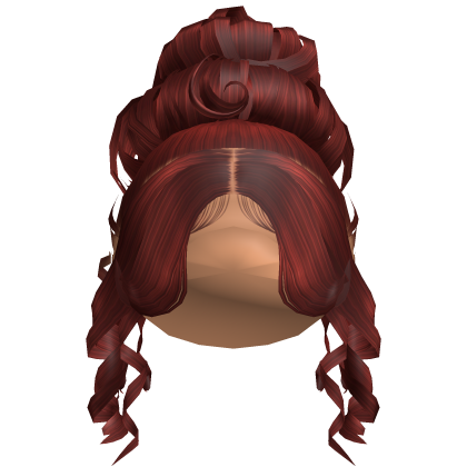 High Curly Messy Bun Red Roblox item