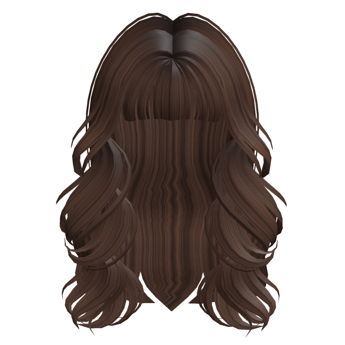 Pretty Voluminous Curly Brown Hair with Bangs