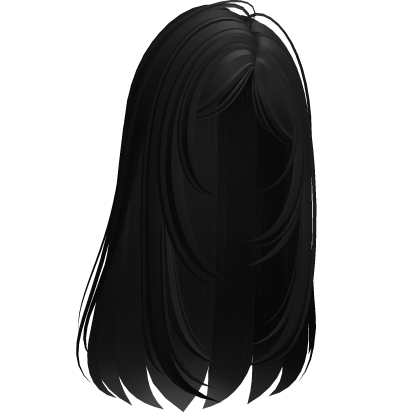 Black Wispy Straight Long Girl Hair 8. Roblox item