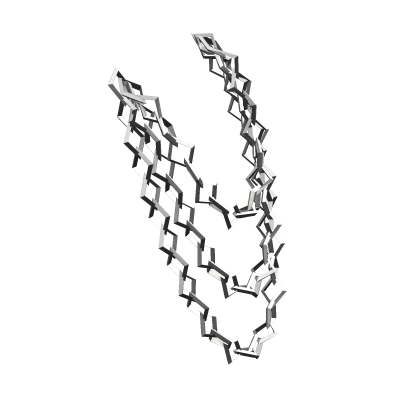Waist 3 Chains Emo Punk | Left Hip | Silver thumbnail