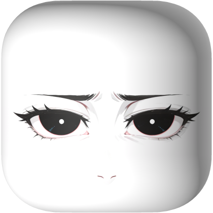 Tired Calm Face – White Roblox item