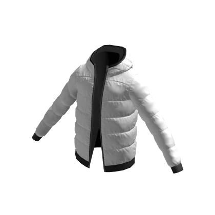 White Hooded Puffer Jacket