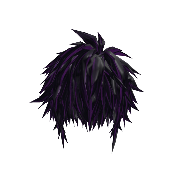Spiky Anime Hair: Purple : Black