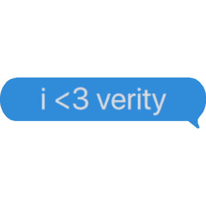 i heart verity text