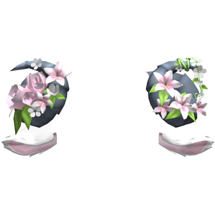 Pink Goat Sheep Flowery Blue Horns w White Ears Roblox item